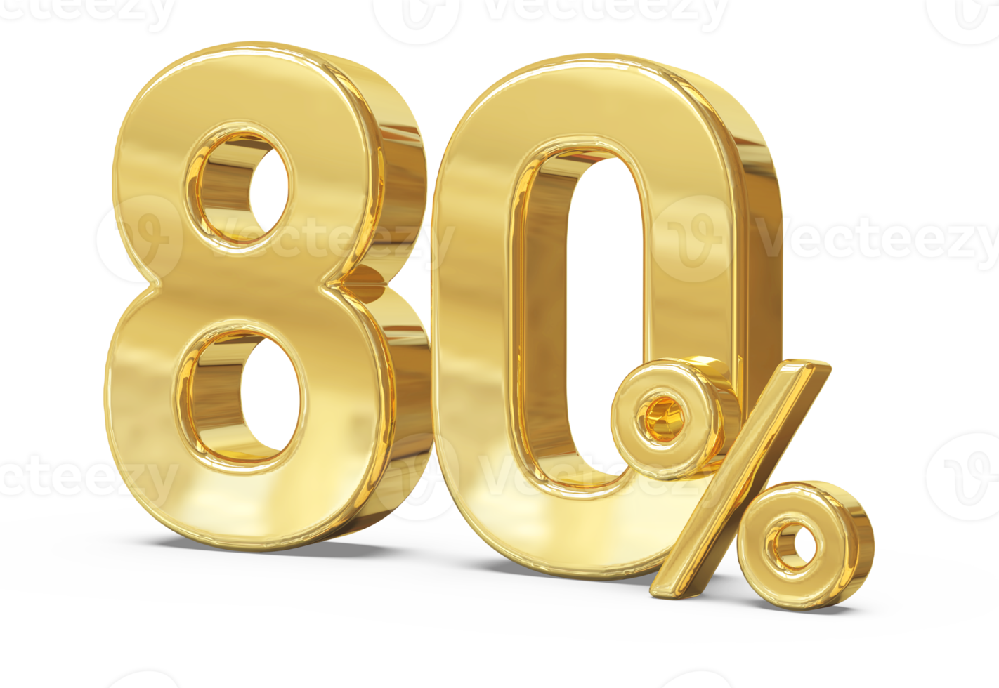 promotion 80 nombre pour cent 3d png