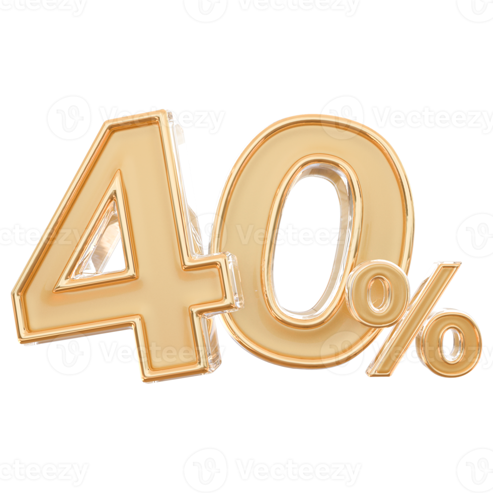 promotion 40 number percent png