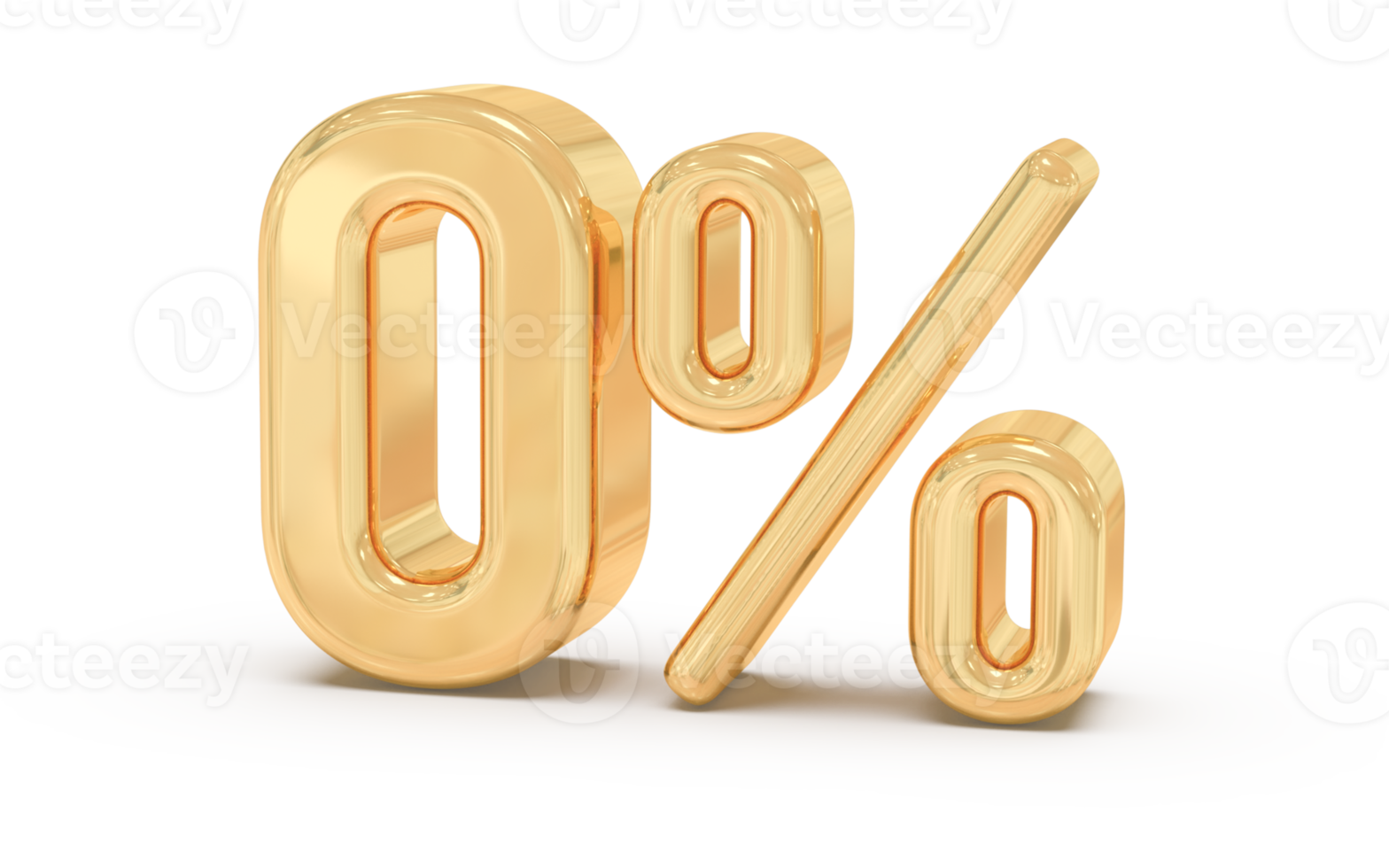 number 0 percent 3d png