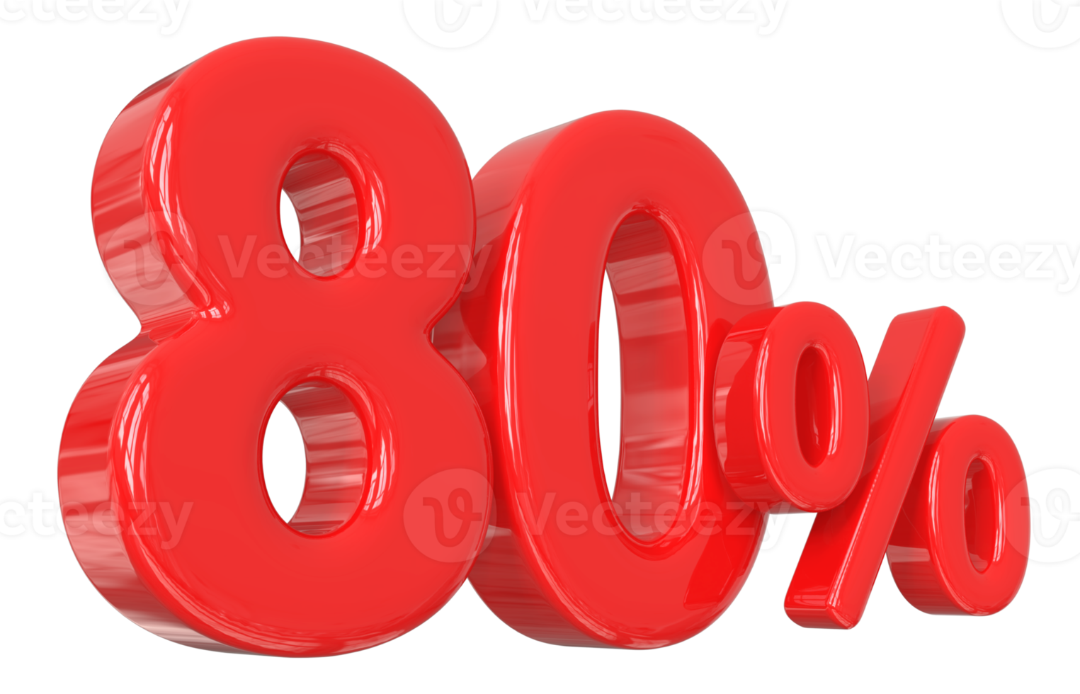 sale number 80 percent 3d png