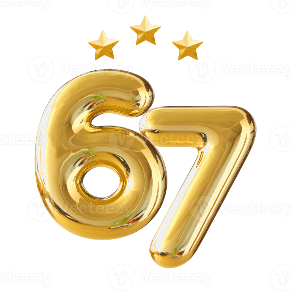 Num ro Anniversaire 67 Ans 11297932 PNG