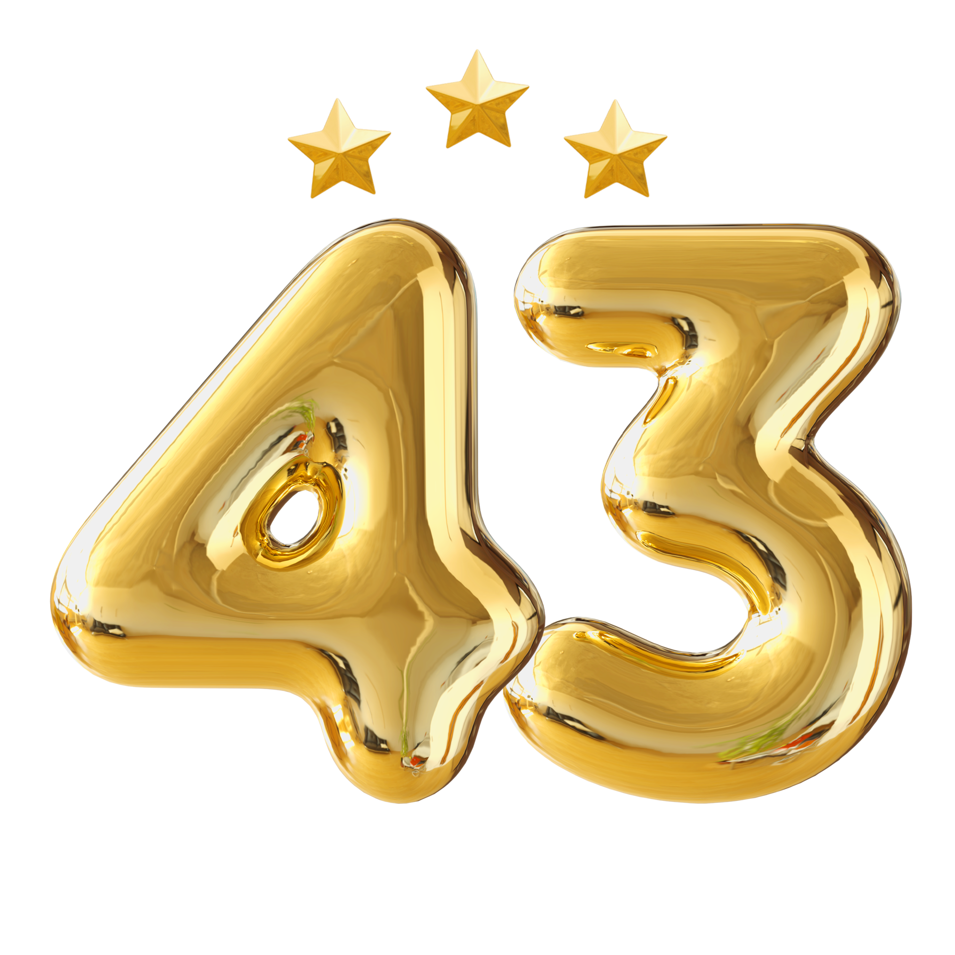 N mero De Anivers rio De 43 Anos 11297933 PNG