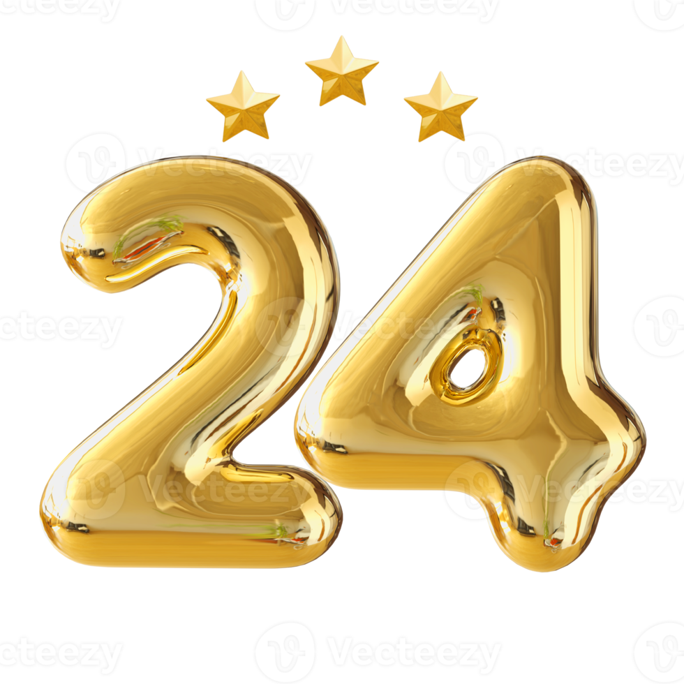 24 years anniversary number png