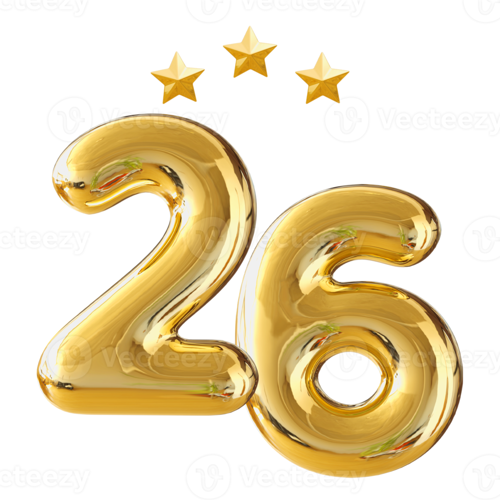 26 years anniversary number png