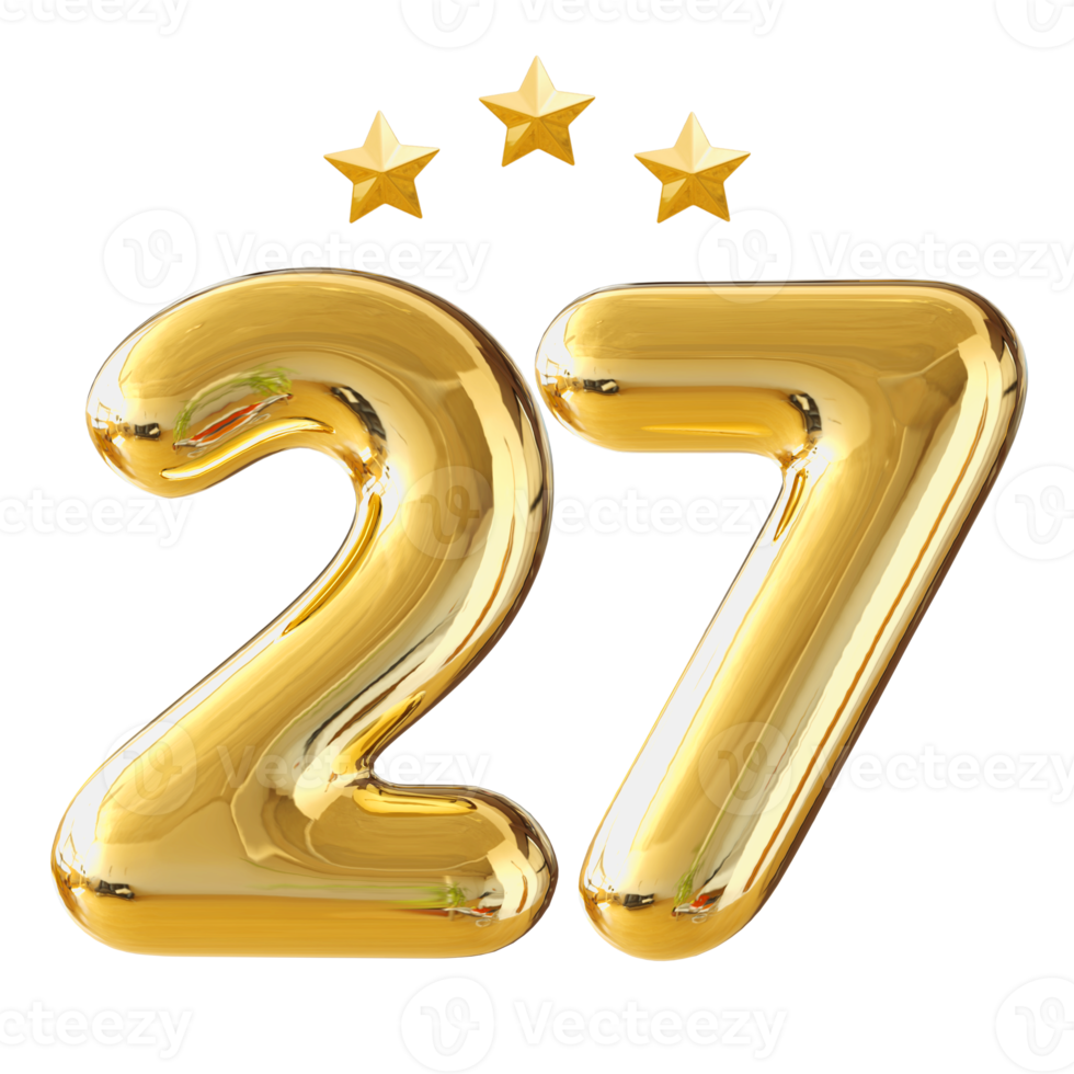 27 years anniversary number png