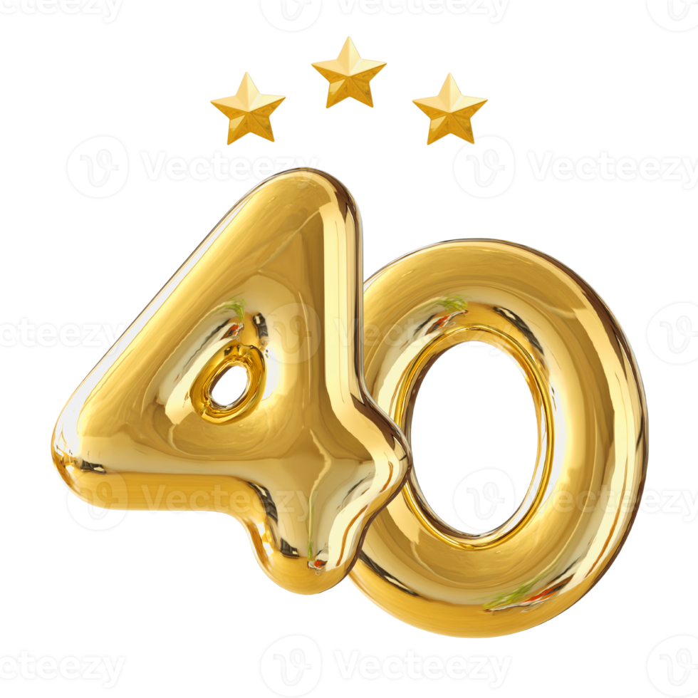 40 years anniversary number 11297937 PNG