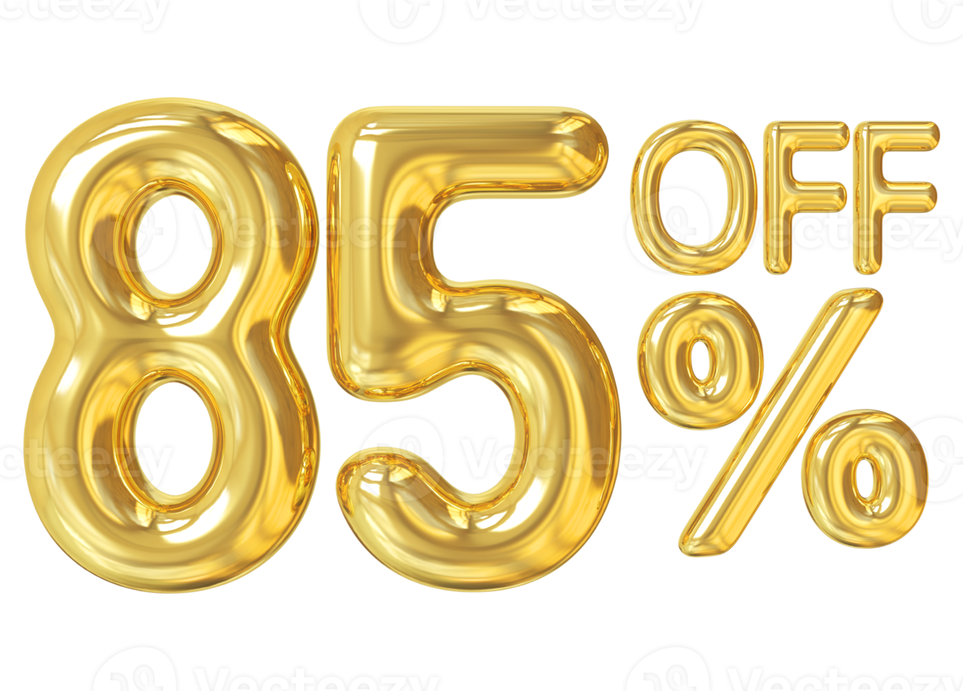 number 85 percent golden luxury png