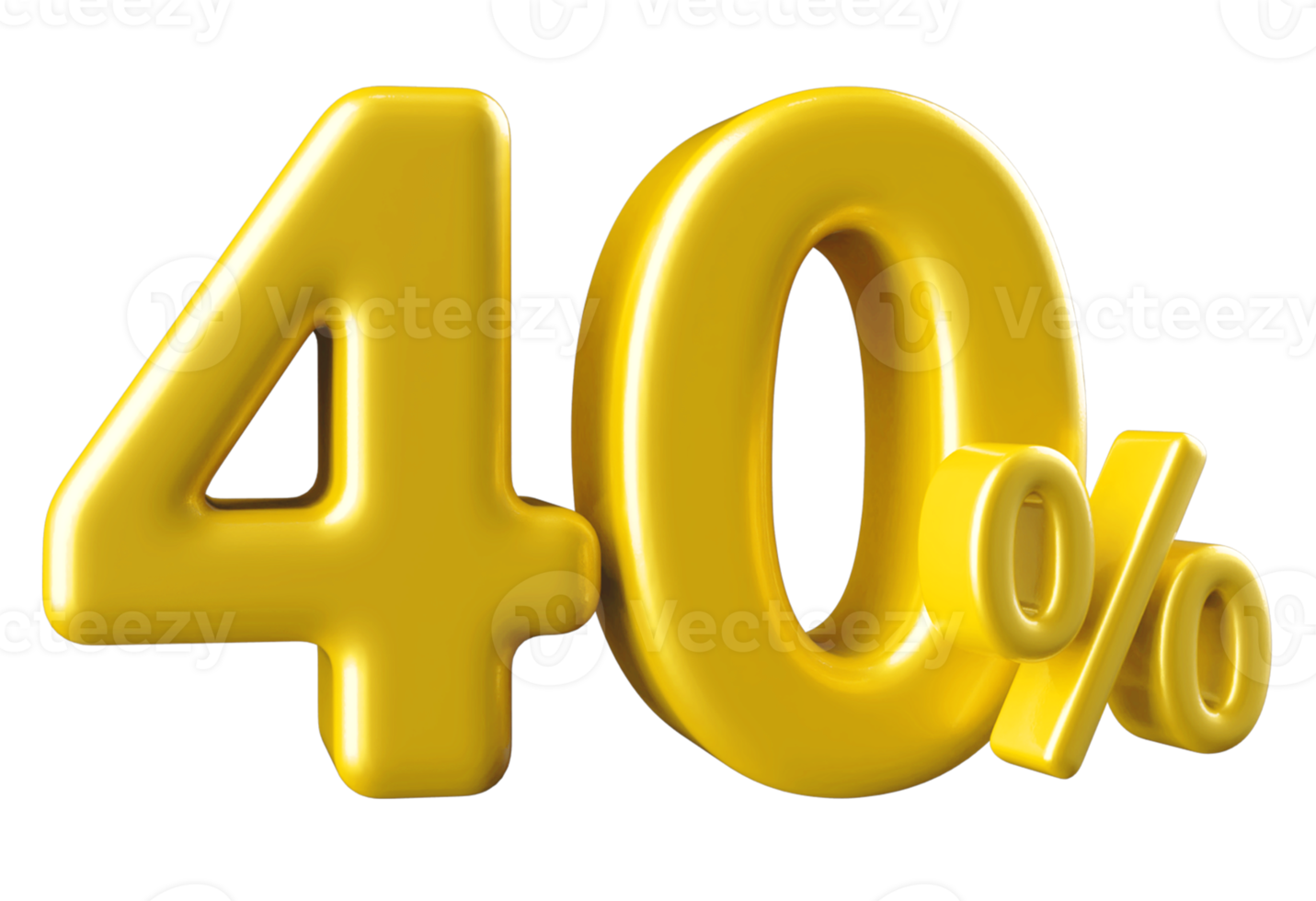 promotion number 40 percent 3d png