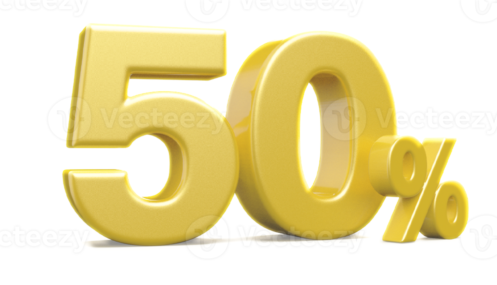 Verkaufszahl 50 Prozent 3d png