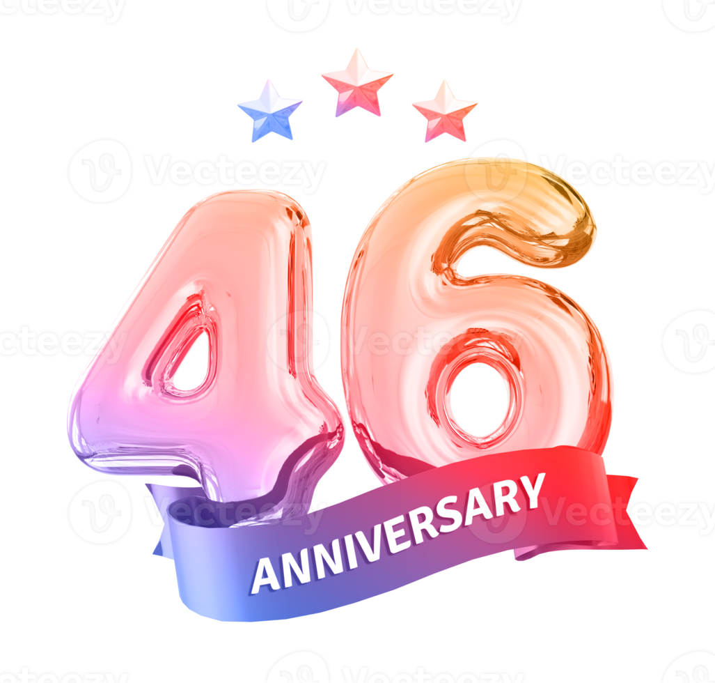 número de aniversario de 46 años png