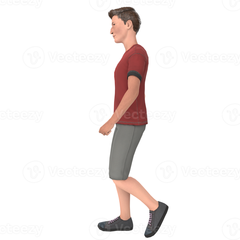 Young tall boy 3d modelling png