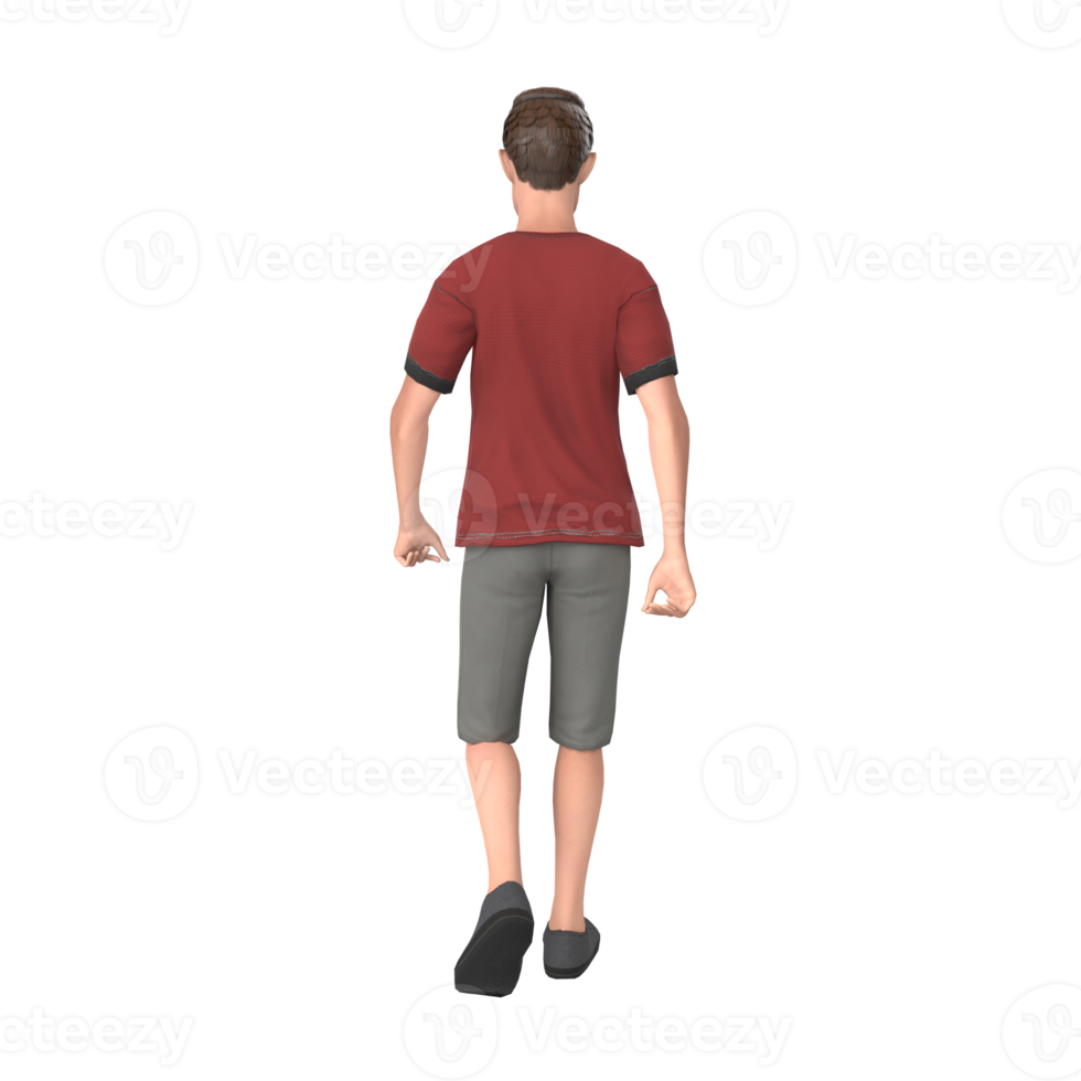 Young tall boy 3d modelling png