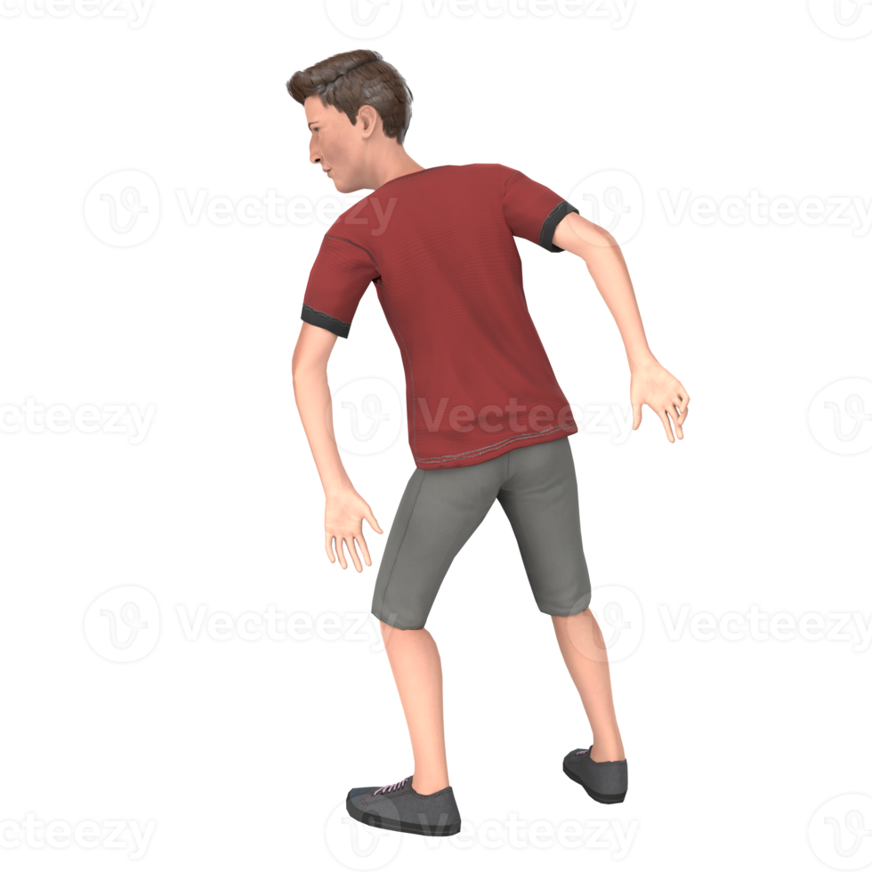 Young tall boy 3d modelling png