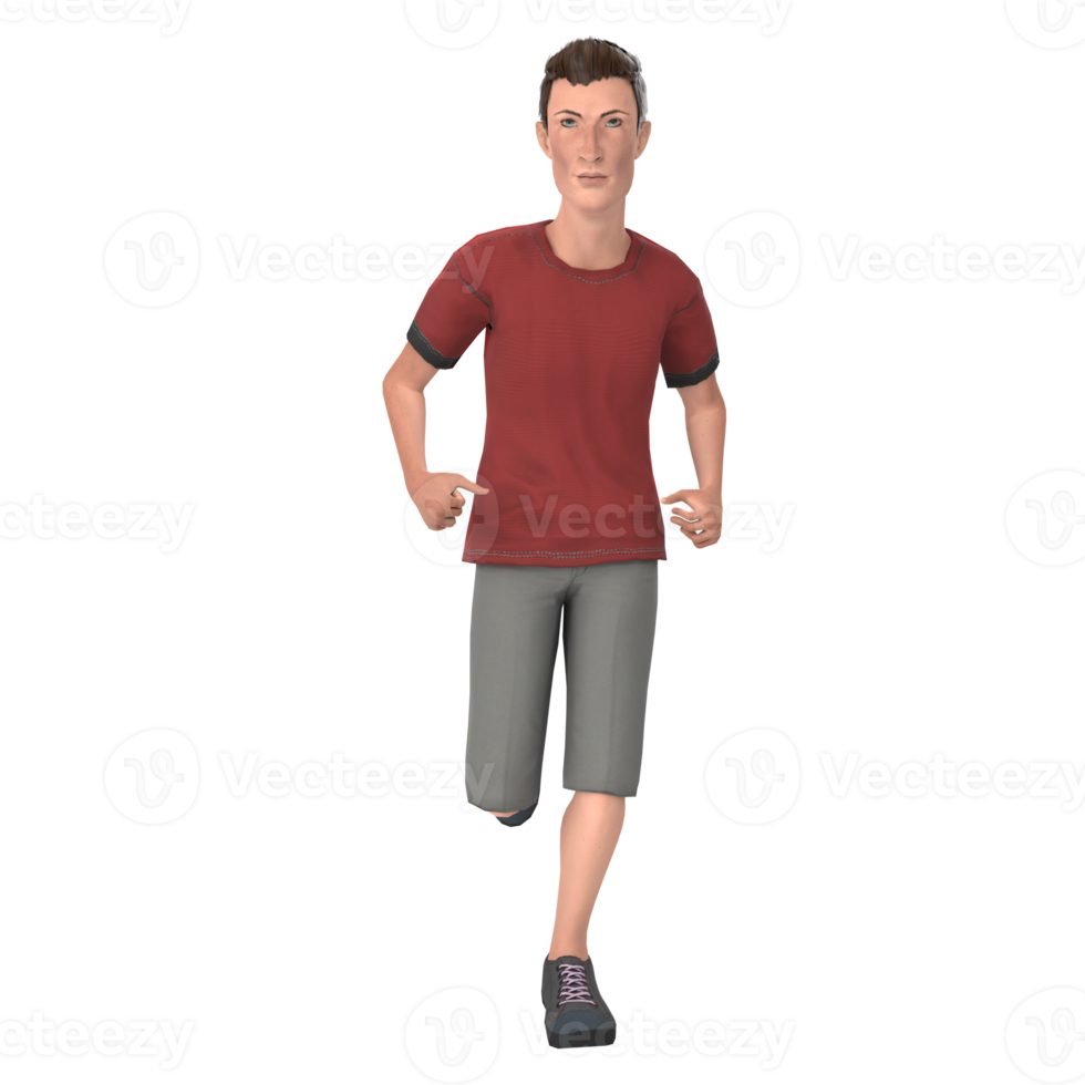 Young tall boy 3d modelling png