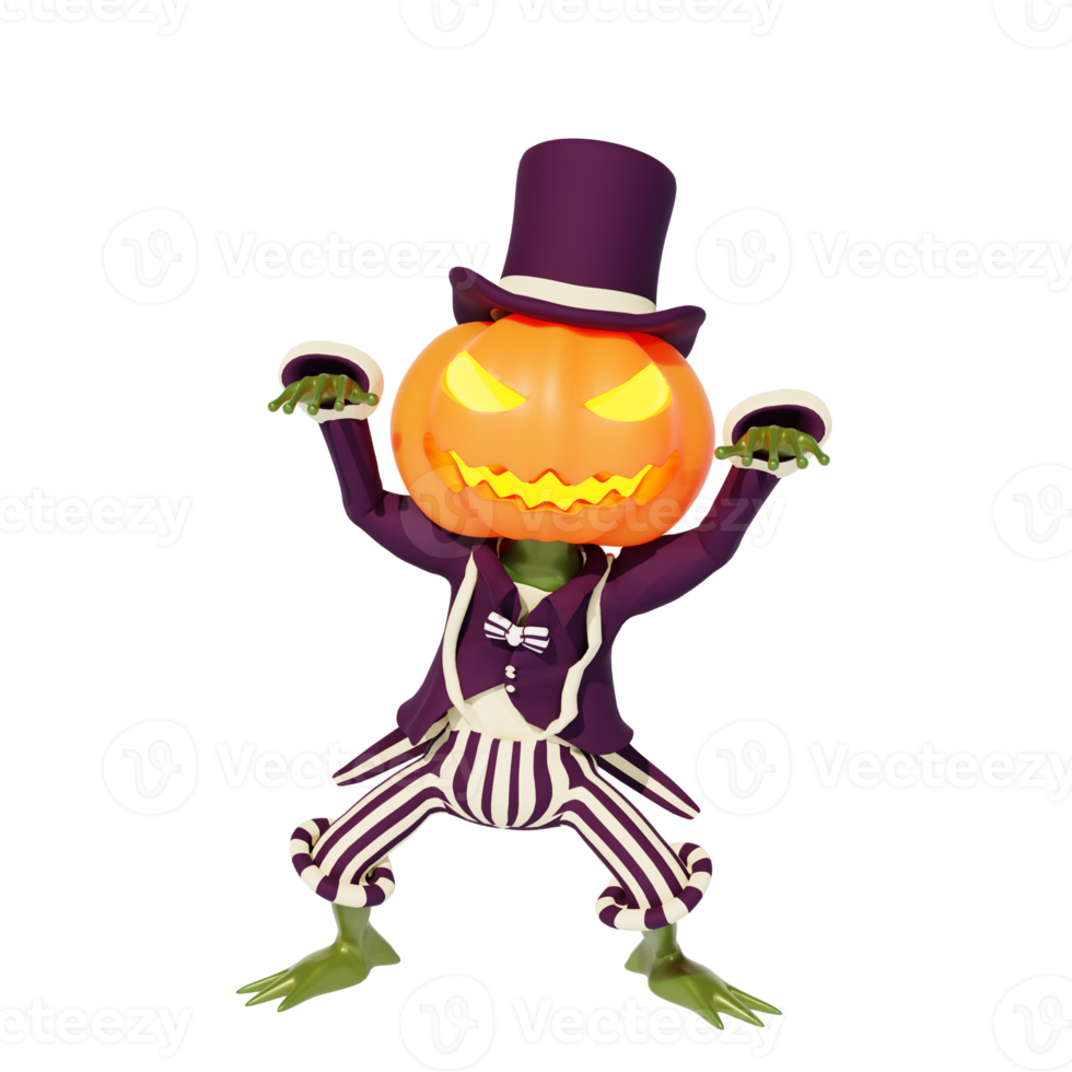 personagem 3d haloween png