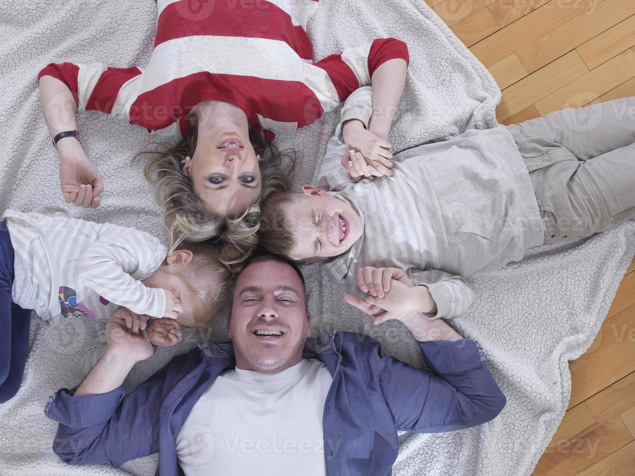happy young family at home photo