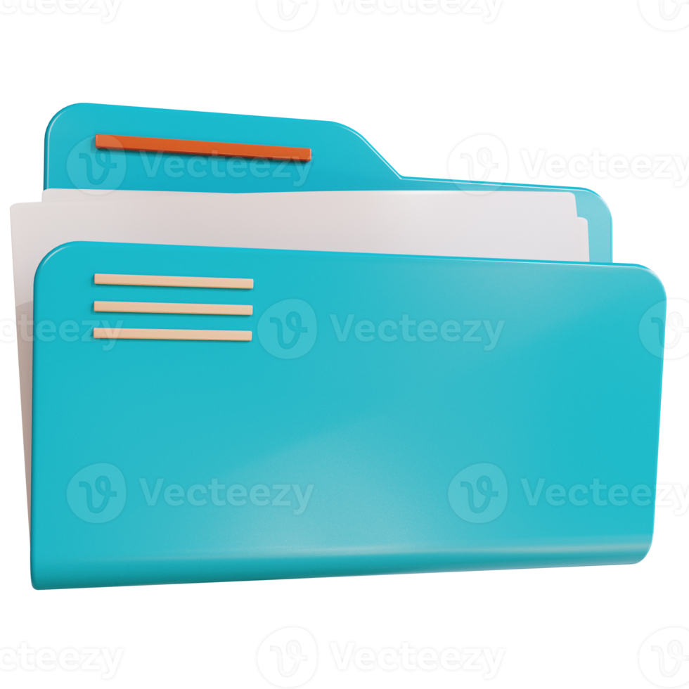 3D Icon Business Folder for Website Landing Page Banner Marketing Source png