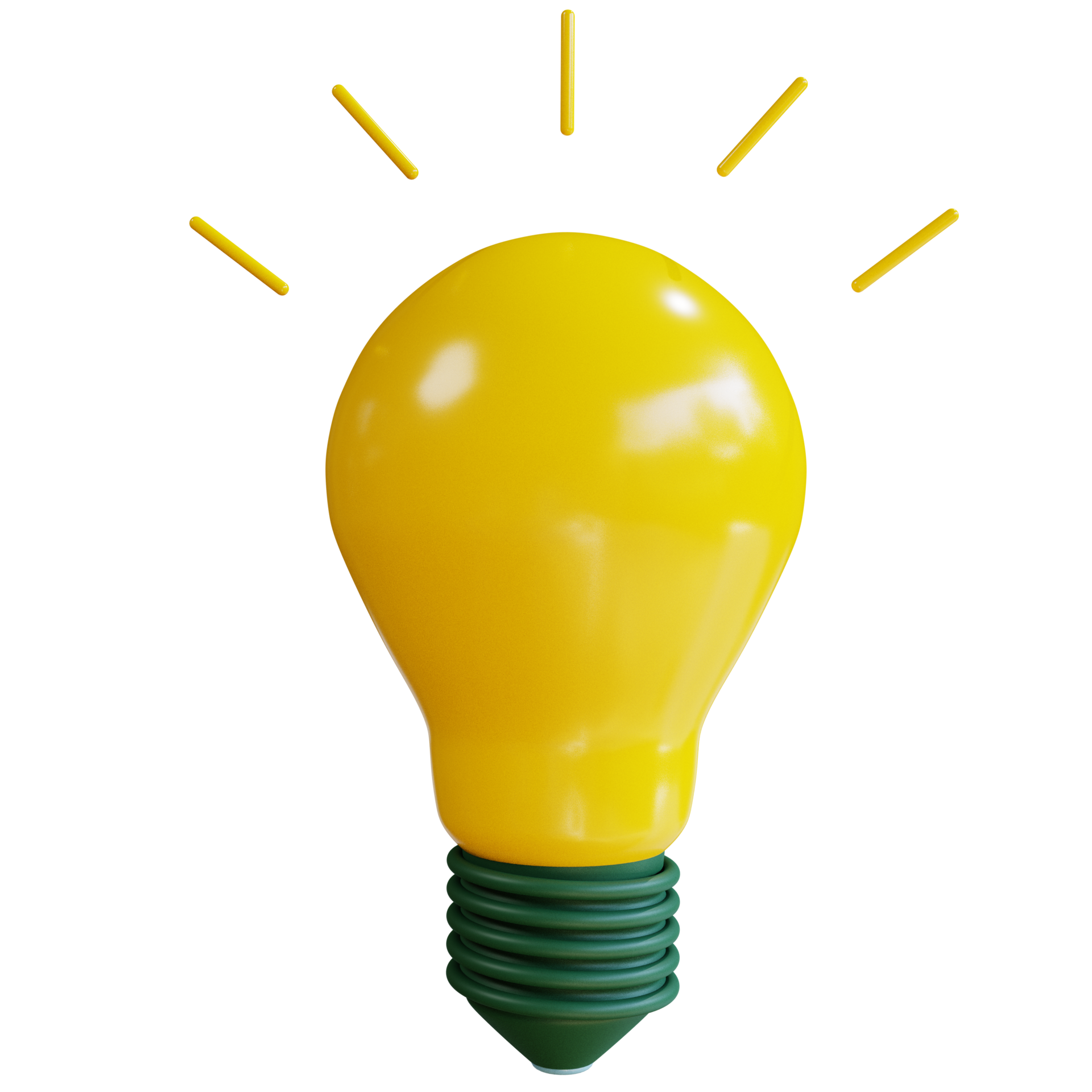 3D Icon Business Light Bulb Idea for site, Landing Page, Banner