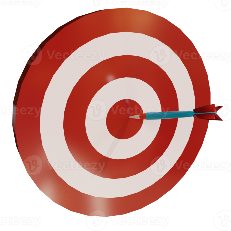 3D Icon Business Arrow Dash Hit Target Business for Website, Landing Page, Banner, Marketing Source png