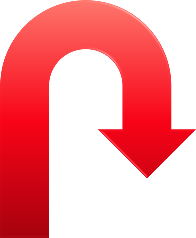 Gradient Arrow Geometric Shape png
