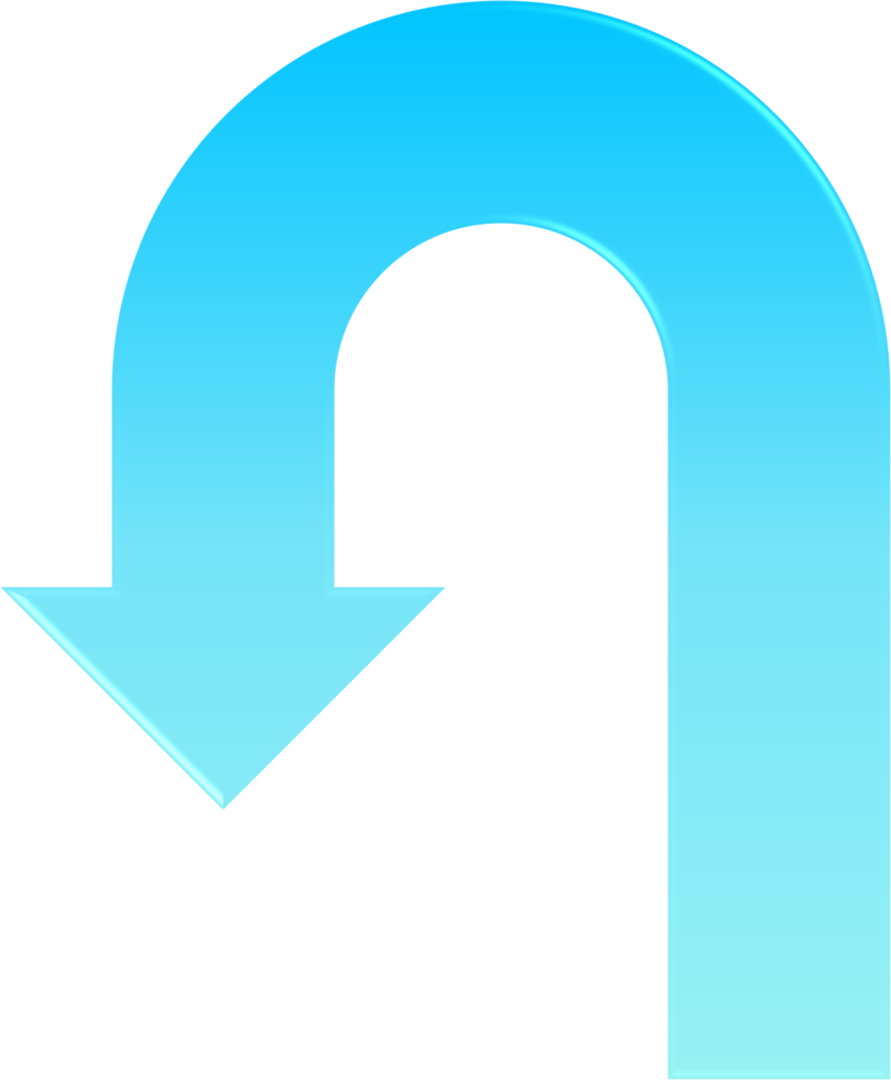 Gradient Arrow Geometric Shape png
