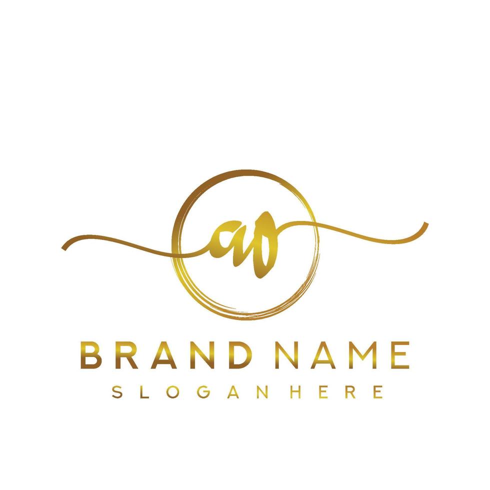 Initial AO beauty monogram and elegant logo design, handwriting logo of initial signature, wedding, fashion, floral and botanical with creative template. vector