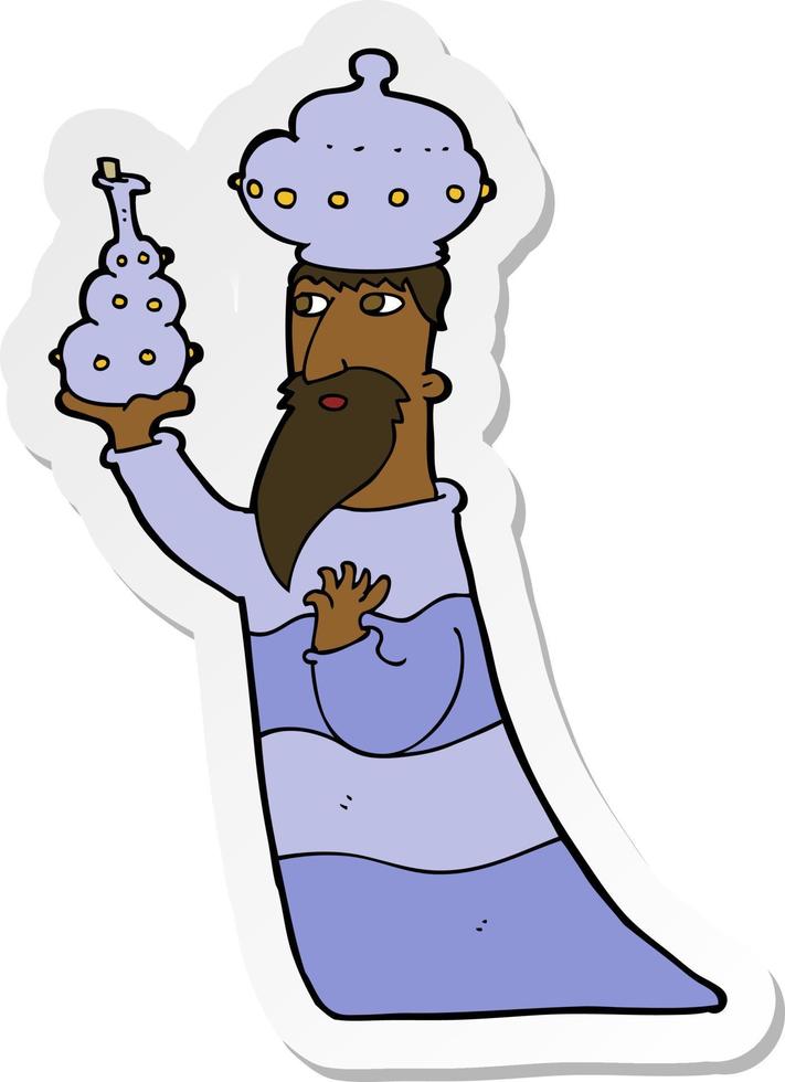 sticker of a one of the three wise men vector