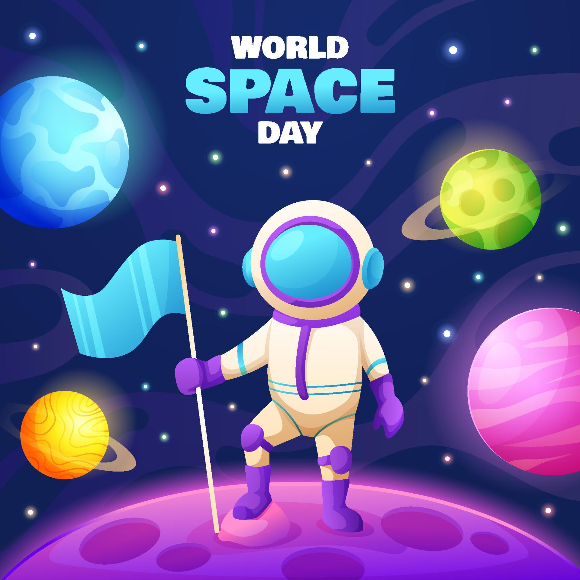 World Space Day Concept 11299221 Vector Art at Vecteezy