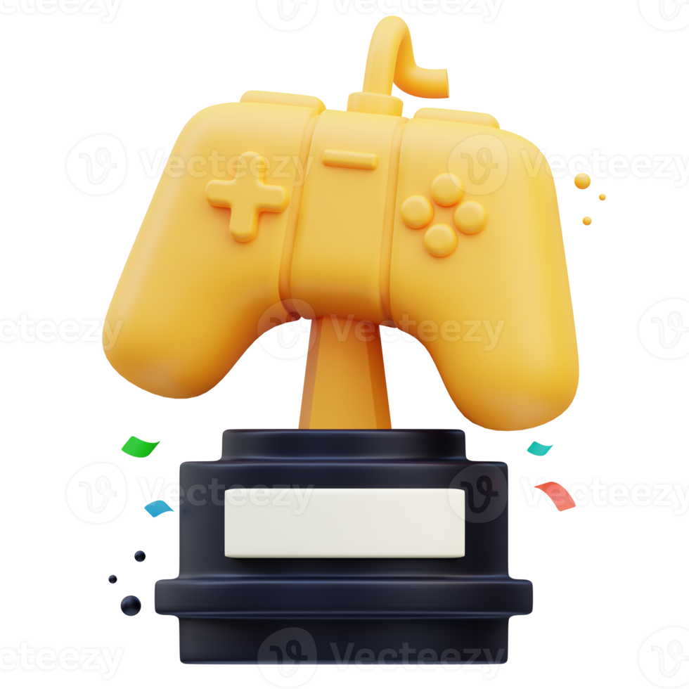 Game championship cup 3d illustration, 3d rendering png