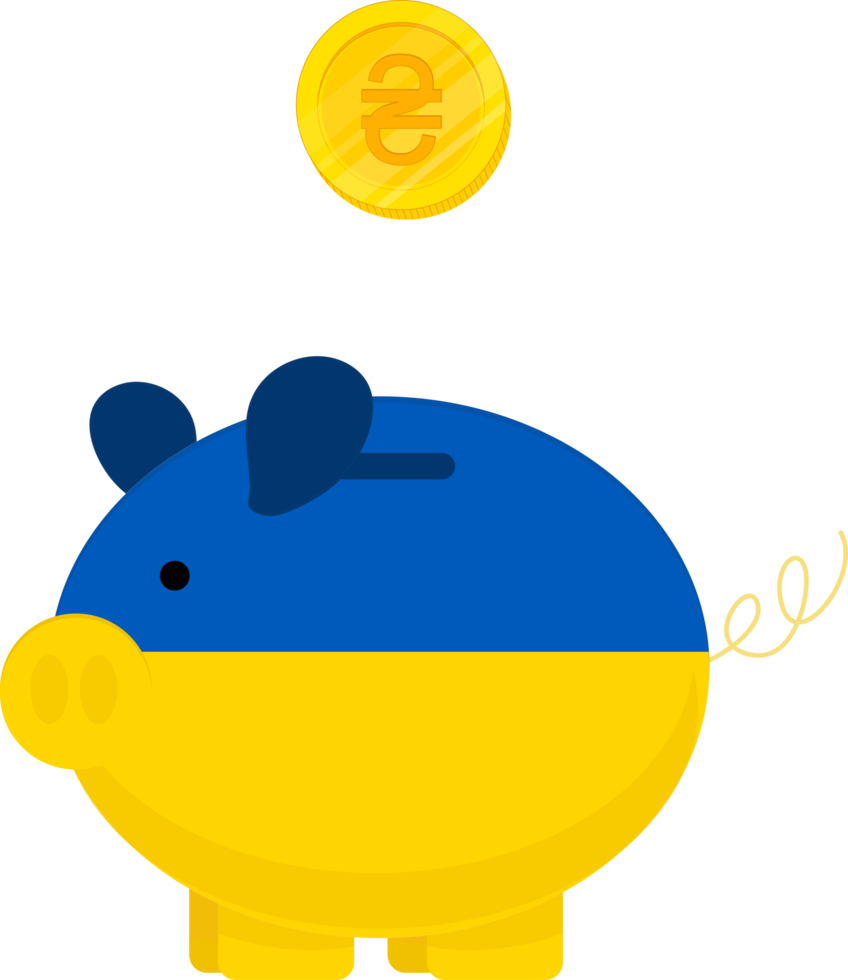 Ukrainian hryvnia hand drawn flag, Ukrainian flag hand drawn flag png