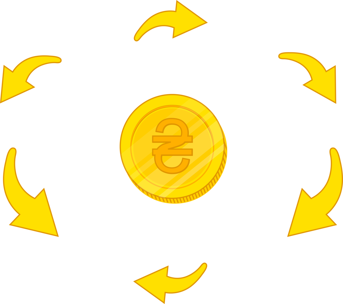 Ukrainian hryvnia hand drawn flag, Ukrainian flag hand drawn flag png