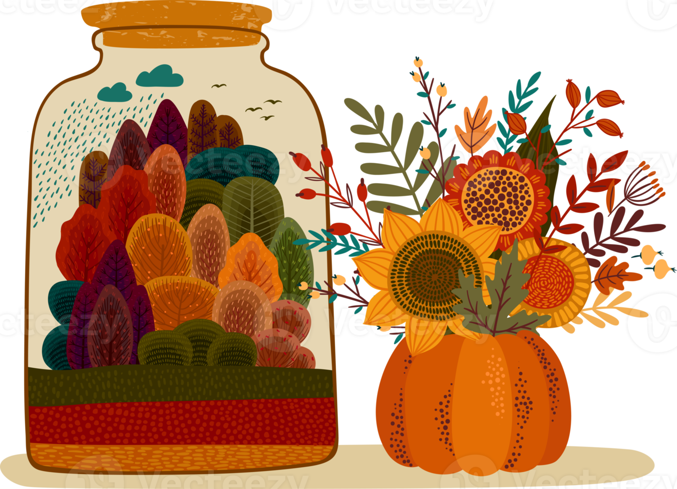 Autumn. Isolated illustration. png