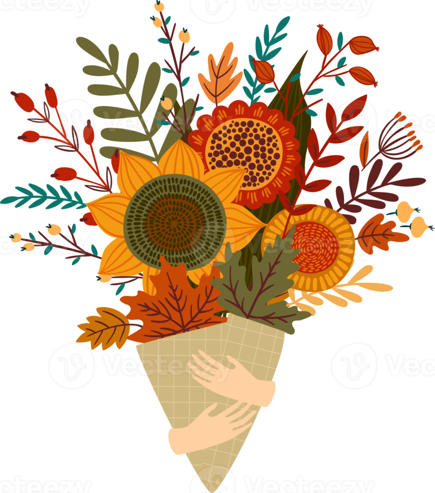 Autumn bouquet. Illustration. png