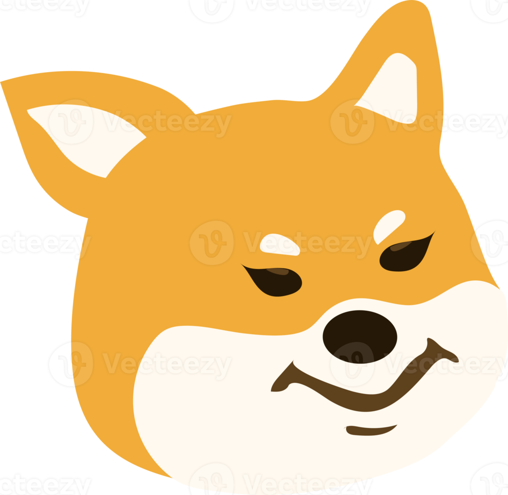 cute Shiba Inu puppy emoticons with different expressions. Funny dog emoji faces. png