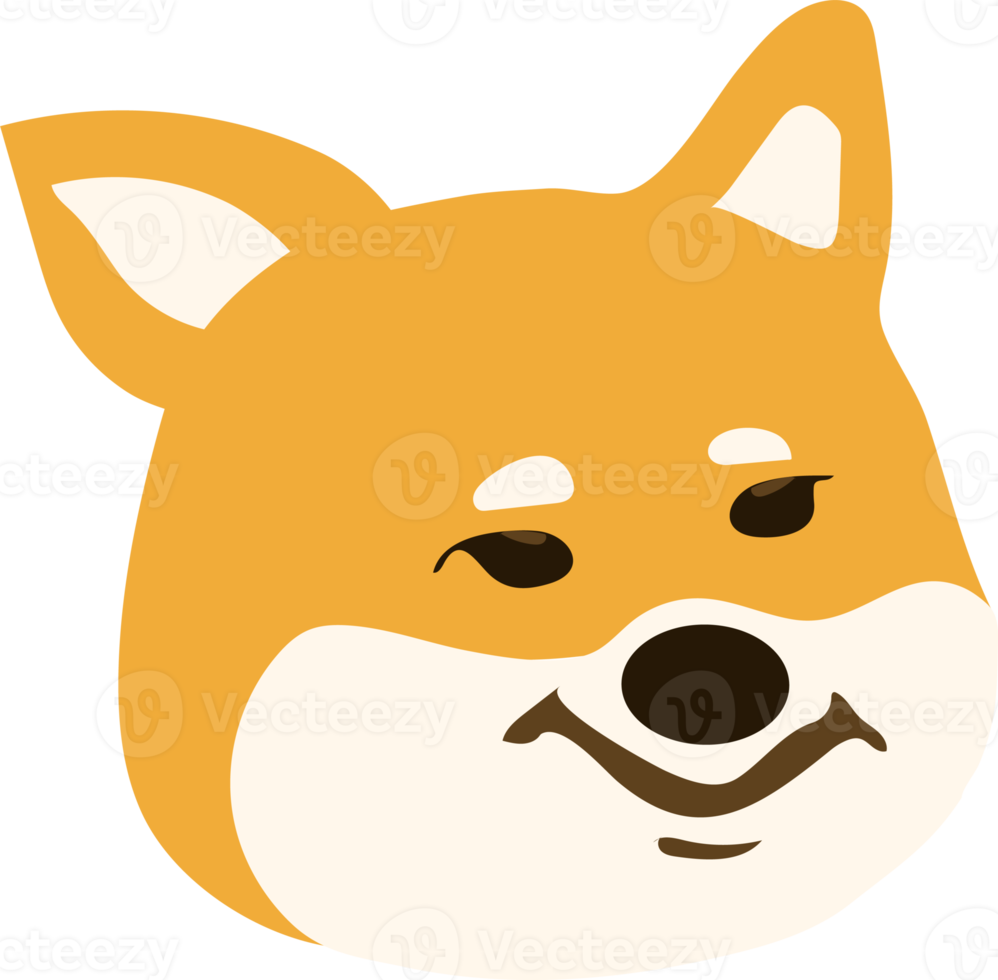 cute Shiba Inu puppy emoticons with different expressions. Funny dog emoji faces. png