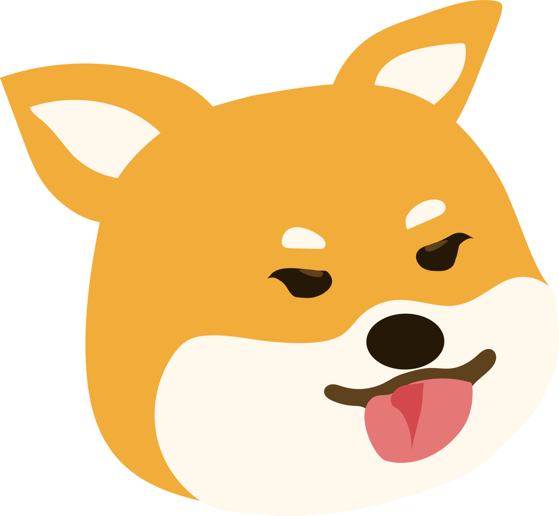 cute Shiba Inu puppy emoticons with different expressions. Funny dog ...