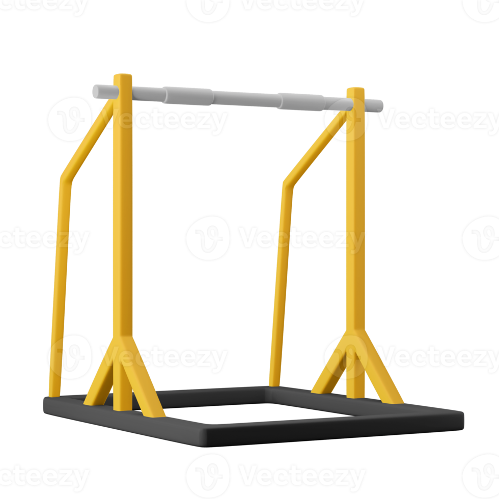 pull up bar gym fitness equipment 3d icon illustration png