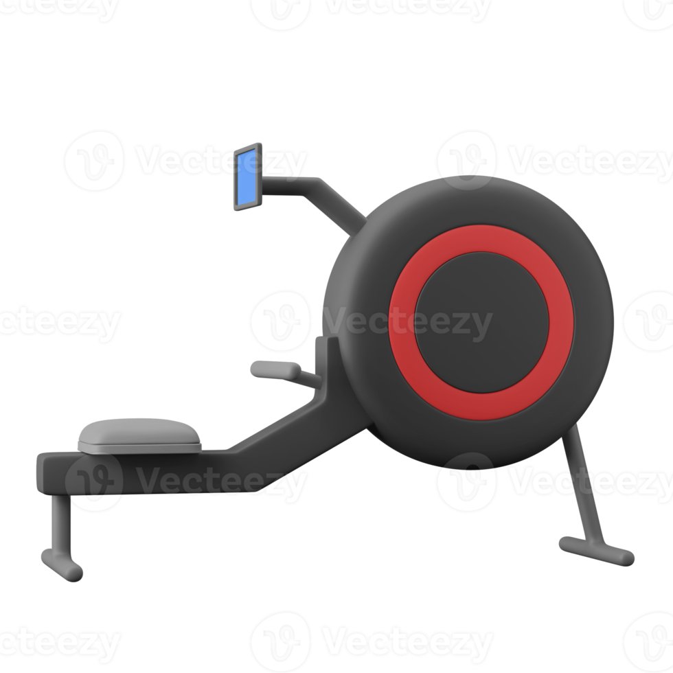 indoor rowing machine gym equipment 3d icon illustration png