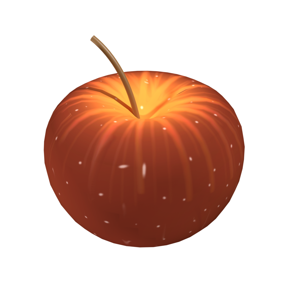 Vue en perspective de la pomme de rendu 3D png