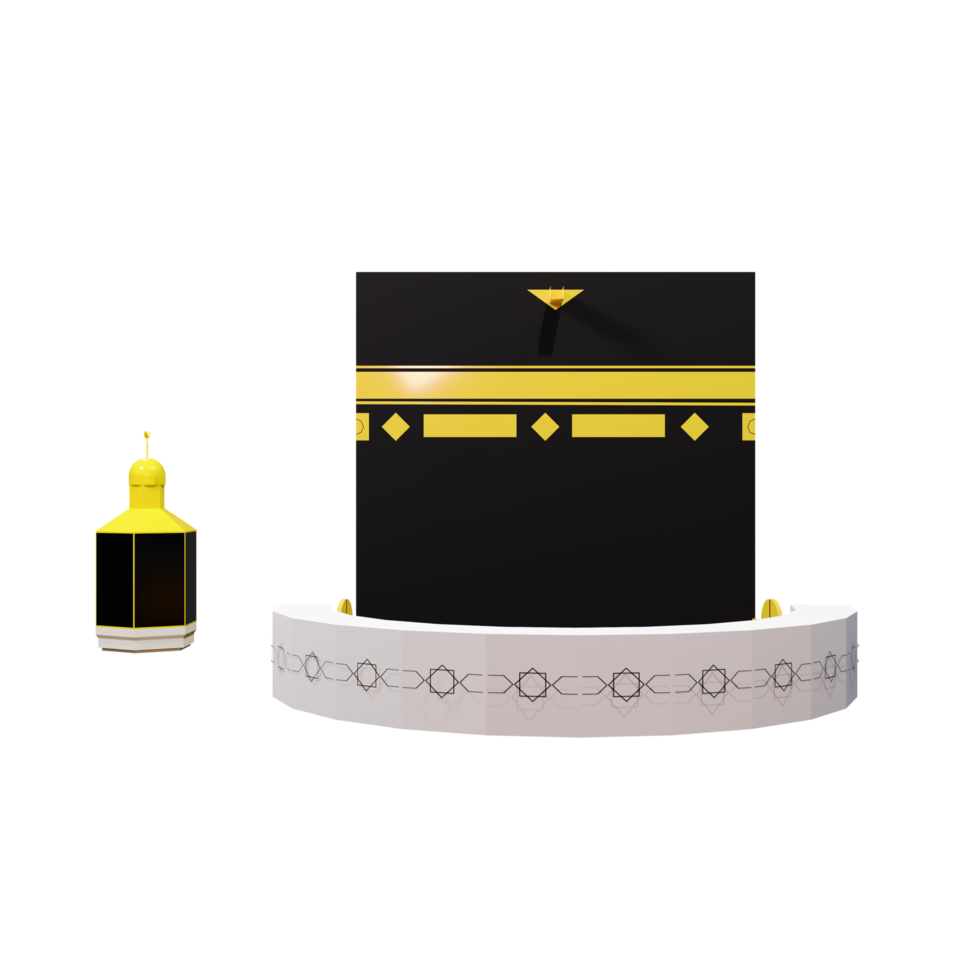 3D Render Kaaba Front View png