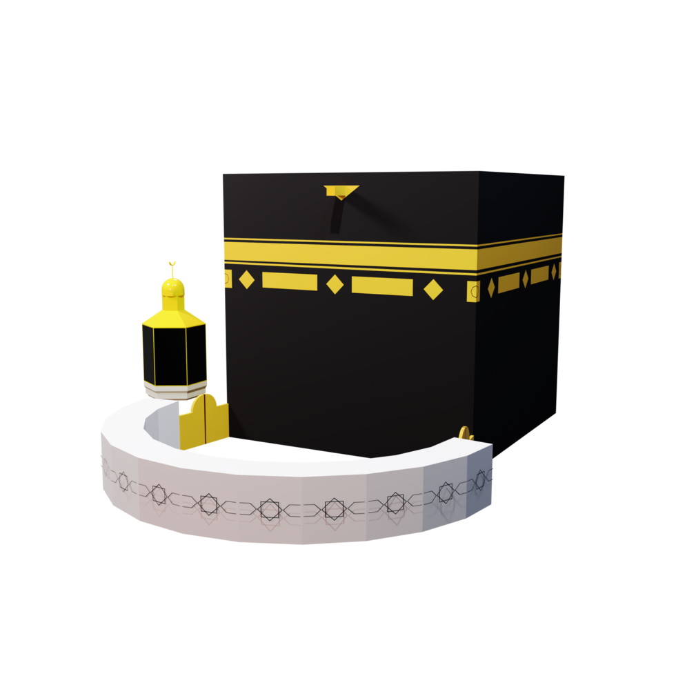 Rendu 3d vue en perspective kaaba png