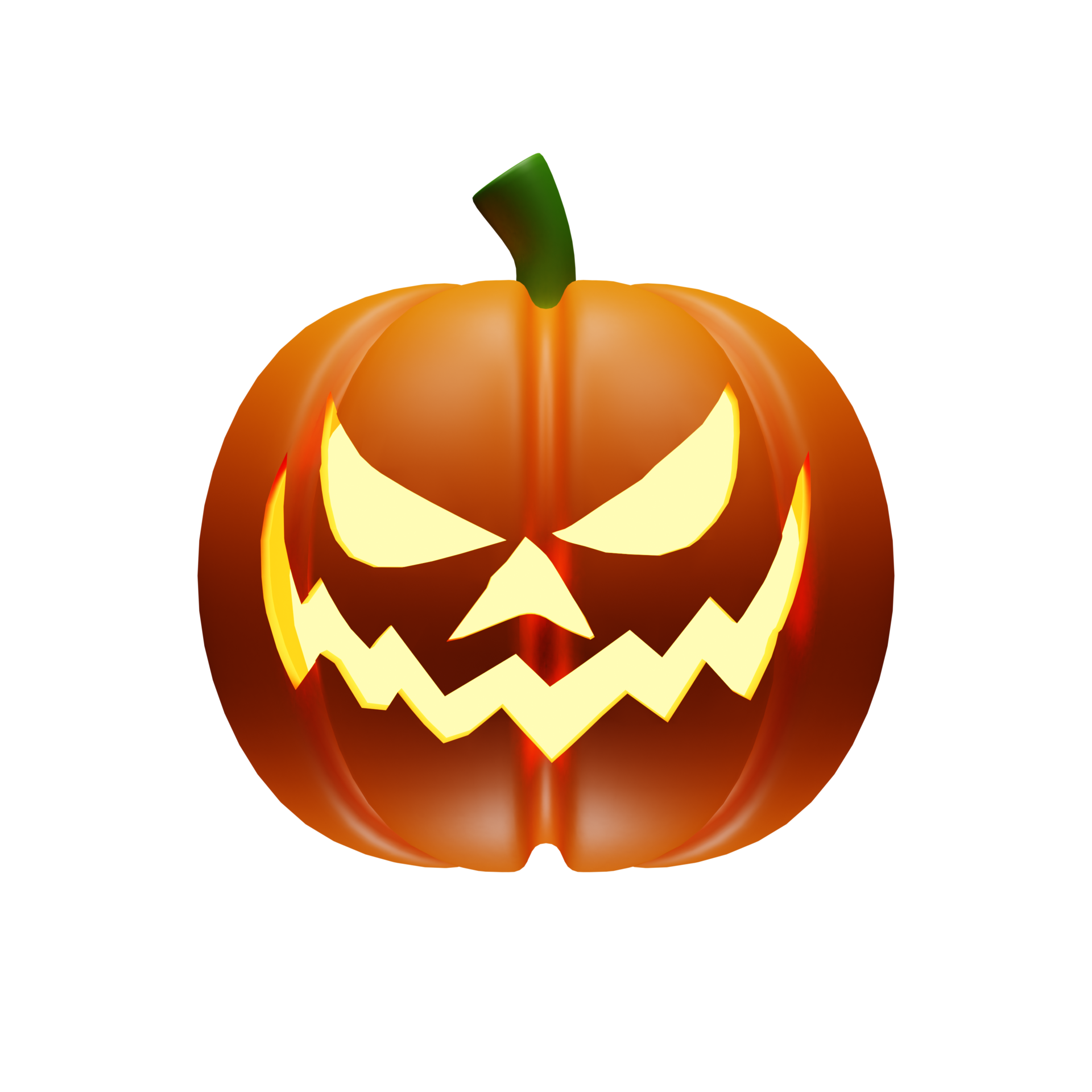 Abóbora De Halloween Com Cara Assustadora 3d Render Imagem