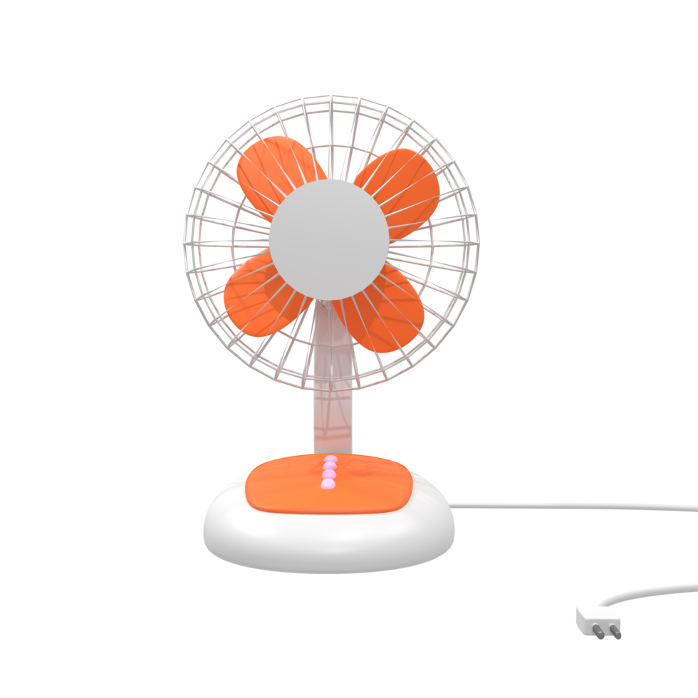 3D Render Desk Fan Front View 11300040 PNG