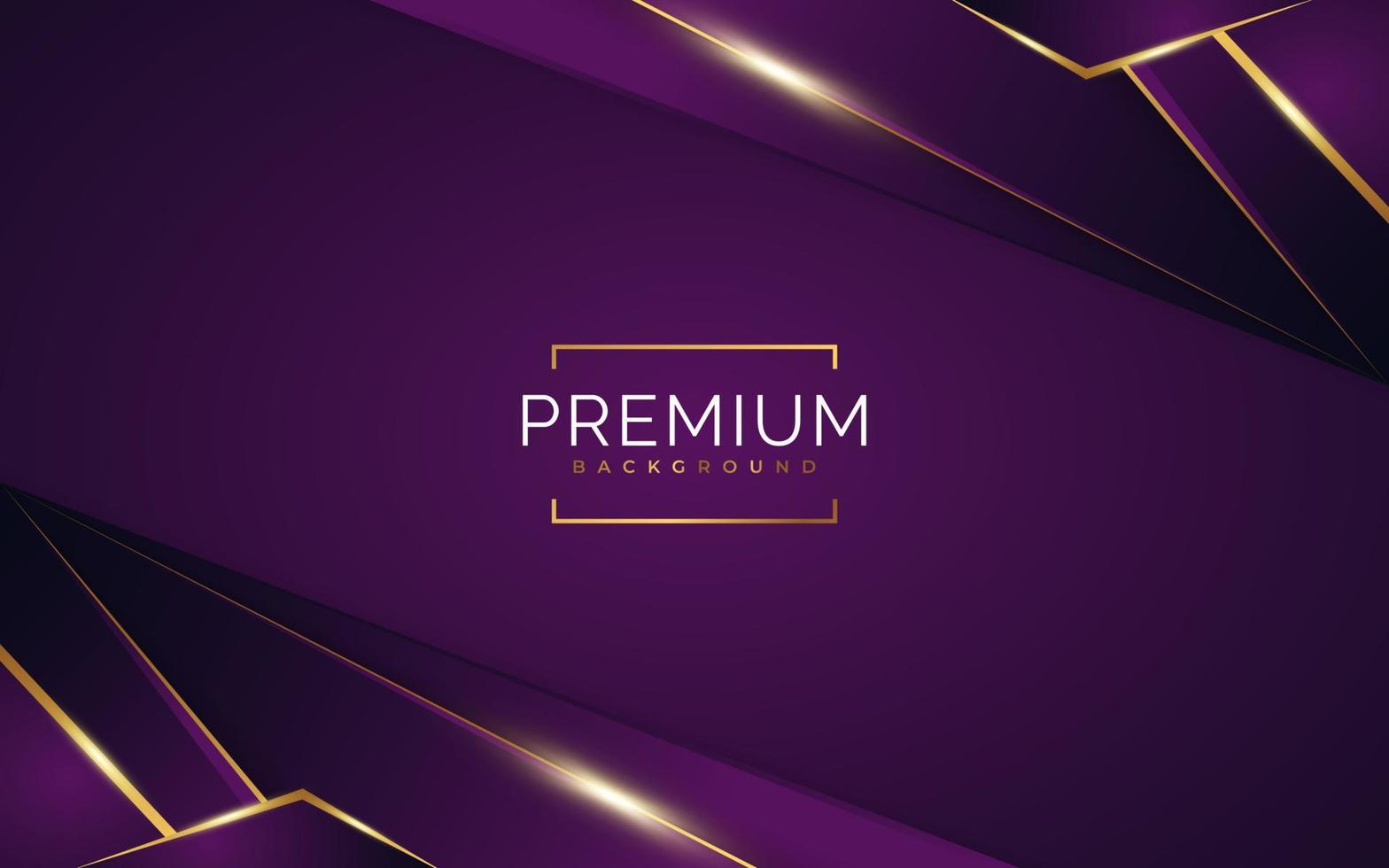 fondo morado y dorado de lujo con líneas doradas y estilo de corte de papel. fondo morado y dorado de primera calidad para el diseño de premios, nominaciones, ceremonias, invitaciones formales o certificados vector