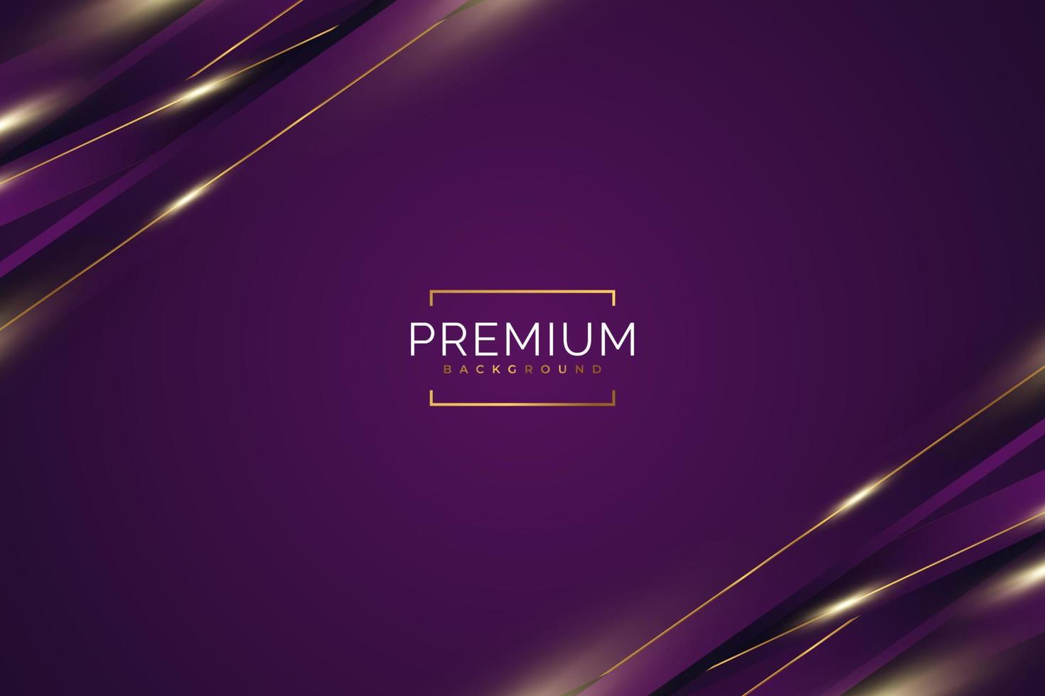 Luxury Purple and Gold Background with Golden Lines and Paper Cut Style. Premium Purple and Gold Background for Award, Nomination, Ceremony, Formal Invitation or Certificate Design vector