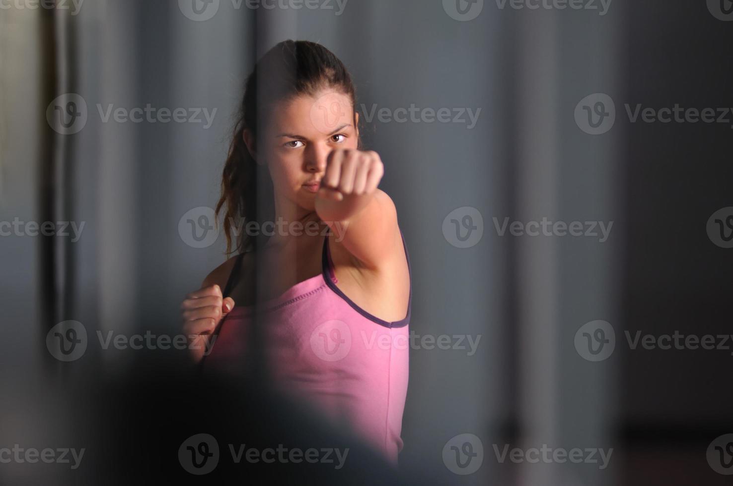 young fighter woman photo