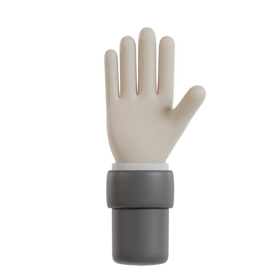 3D Isolated Hand Movements In Formal Clothes png