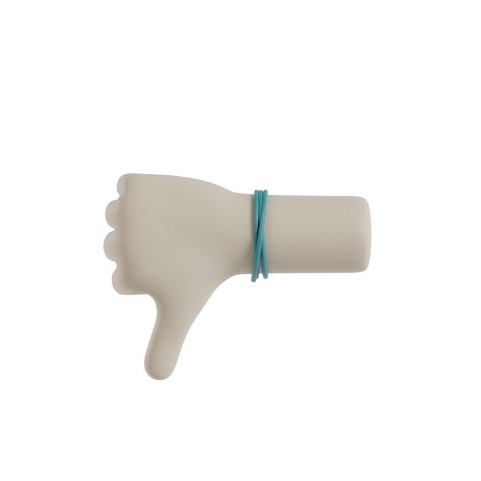 3D Isolated Hand Movements Wearing Bracelets png