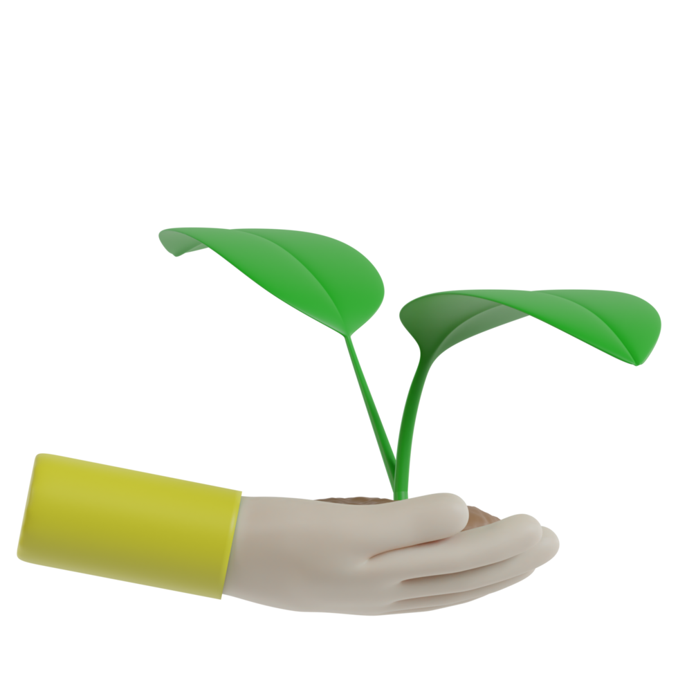 3D Isolated Environmental Greening Movement png