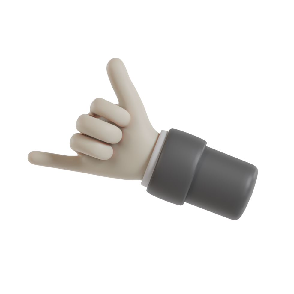 3D Isolated Hand Movements In Formal Clothes png